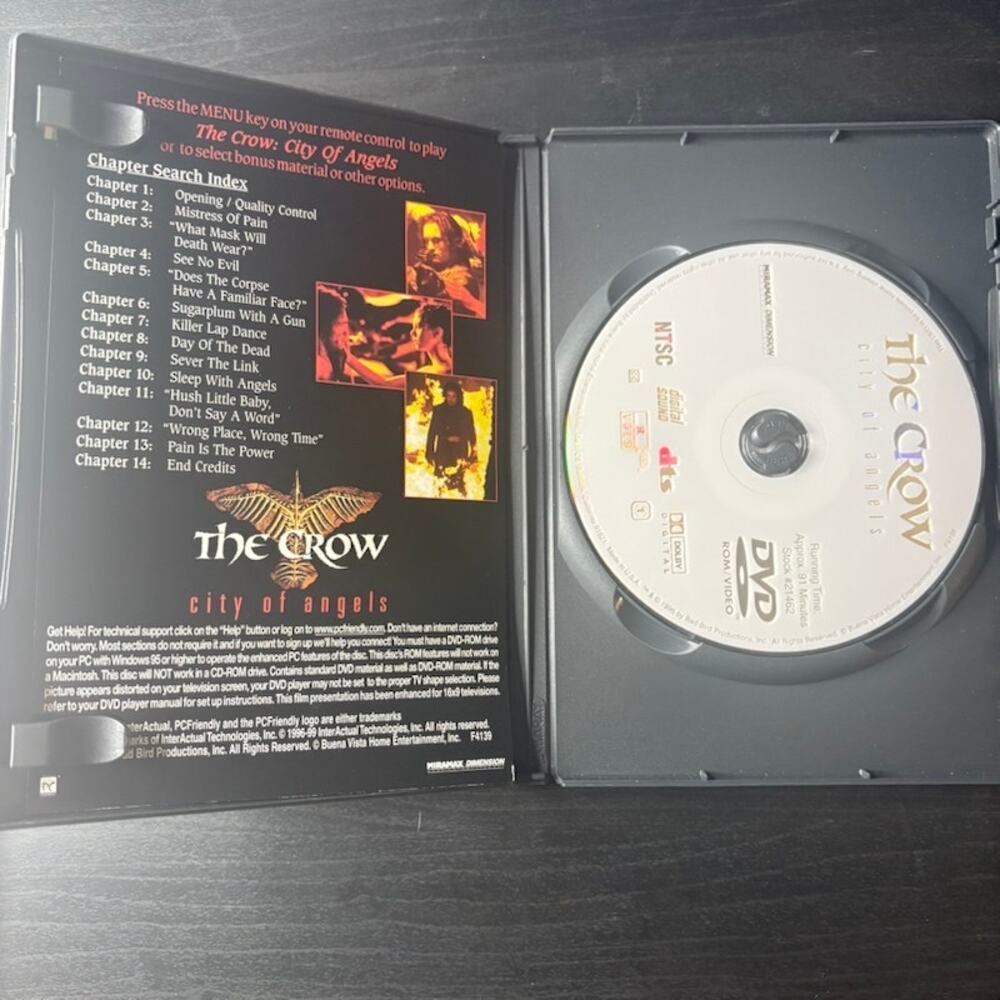 Lot of 3 The Crow DVD - The Crow, City of Angels, Salvation - Picture 8 of 13